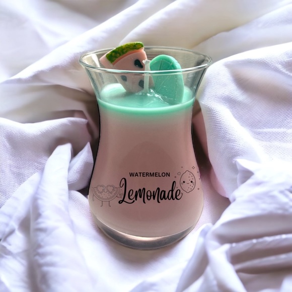 Handmade Candle Watermelon Lemonade - Watermelon and Lemon Fragance - Picture 1 of 5